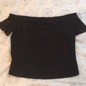 Black off-shoulder top